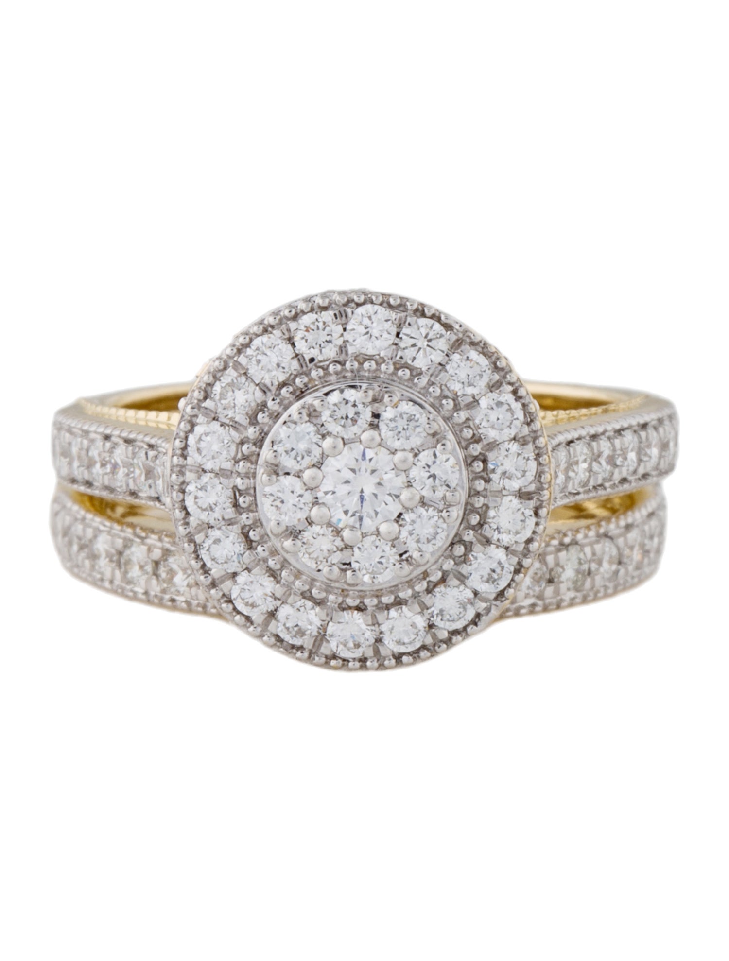 Ring 14K Lab-Grown Diamond Wedding Ring Set